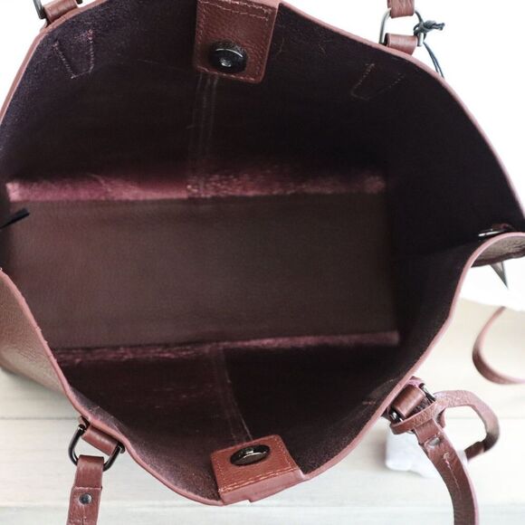 Botkier 21F2783HPMAL Large Brown Hudson Dual Handle Leather Tote Bag - Picture 6 of 15